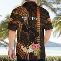 Personalised Hawaii Hawaiian Shirt Pray For Maui Hawaiian Plumeria Be Strong Gold Verison LT14 - Polynesian Pride