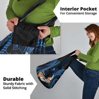 Blue Hawaii Grocery Bag Pray For Maui Hawaiian Plumeria Be Strong