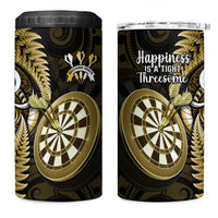 New Zealand Darts 4 in 1 Can Cooler Tumbler Happiness Is A Tight Threesome Maori Gold