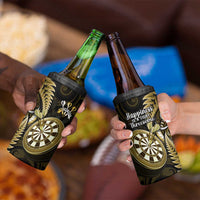 New Zealand Darts 4 in 1 Can Cooler Tumbler Happiness Is A Tight Threesome Maori Gold