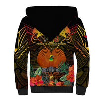 Papua New Guinea Chimbu Province Sherpa Hoodie Papua Niugini Coat Of Arms With Flag Style LT14 - Polynesian Pride
