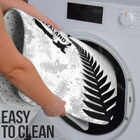 Custom New Zealand Silver Fern Football Bathroom Set Go Aotearoa Grunge White - Polynesian Pride