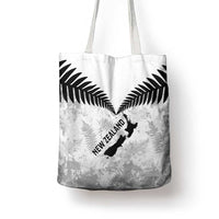 Custom New Zealand Silver Fern Football Tote Bag Go Aotearoa Grunge White - Polynesian Pride