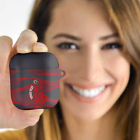 Custom New Caledonia Football AirPods Case Allez Les Cagous Grey Version LT14 - Polynesian Pride