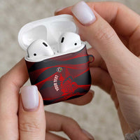 Custom New Caledonia Football AirPods Case Allez Les Cagous Grey Version LT14 - Polynesian Pride