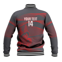 Custom New Caledonia Football Baseball Jacket Allez Les Cagous Grey Version - Polynesian Pride