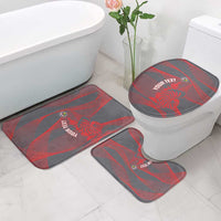 Custom New Caledonia Football Bathroom Set Allez Les Cagous Grey Version - Polynesian Pride