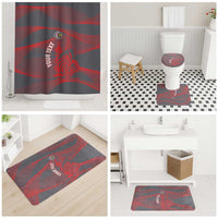 Custom New Caledonia Football Bathroom Set Allez Les Cagous Grey Version - Polynesian Pride