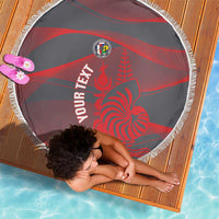 Custom New Caledonia Football Beach Blanket Allez Les Cagous Grey Version - Polynesian Pride