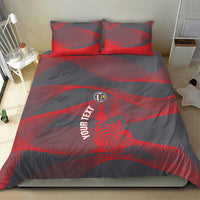 Custom New Caledonia Football Bedding Set Allez Les Cagous Grey Version - Polynesian Pride