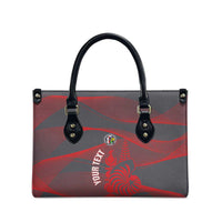 Custom New Caledonia Football Leather Bag Allez Les Cagous Grey Version - Polynesian Pride
