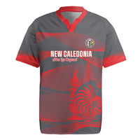 Custom New Caledonia Football Rugby Jersey Allez Les Cagous Grey Version - Polynesian Pride