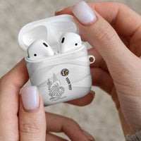Custom New Caledonia Football AirPods Case Allez Les Cagous White Version LT14 - Polynesian Pride