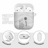 Custom New Caledonia Football AirPods Case Allez Les Cagous White Version LT14 - Polynesian Pride