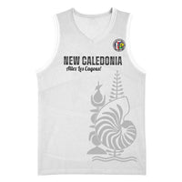 Custom New Caledonia Football Basketball Jersey Allez Les Cagous White Version - Polynesian Pride
