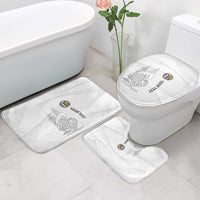 Custom New Caledonia Football Bathroom Set Allez Les Cagous White Version - Polynesian Pride