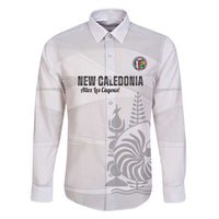 Custom New Caledonia Football Family Matching Long Sleeve Bodycon Dress and Hawaiian Shirt Allez Les Cagous White Version - Polynesian Pride
