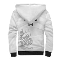 Custom New Caledonia Football Sherpa Hoodie Allez Les Cagous White Version - Polynesian Pride