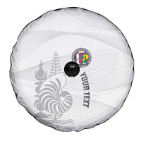 Custom New Caledonia Football Spare Tire Cover Allez Les Cagous White Version - Polynesian Pride