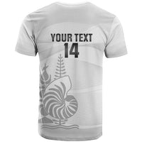 Custom New Caledonia Football T Shirt Allez Les Cagous White Version - Polynesian Pride
