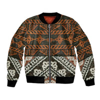 Bula Fiji Tapa Bomber Jacket Fijian Masi Vintage Vibes - Polynesian Pride