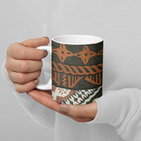 Bula Fiji Tapa Ceramic Mug Fijian Masi Vintage Vibes - Polynesian Pride