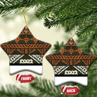 Bula Fiji Tapa Ceramic Ornament Fijian Masi Vintage Vibes - Polynesian Pride