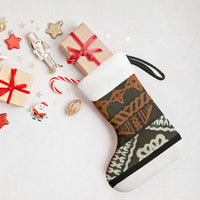 Bula Fiji Tapa Christmas Stocking Fijian Masi Vintage Vibes - Polynesian Pride