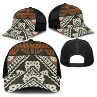 Bula Fiji Tapa Mesh Trucker Cap Fijian Masi Vintage Vibes - Polynesian Pride