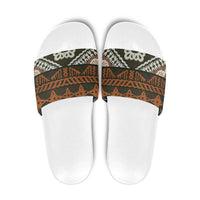 Bula Fiji Tapa Slide Sandals Fijian Masi Vintage Vibes - Polynesian Pride