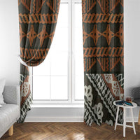Bula Fiji Tapa Window Curtain Fijian Masi Vintage Vibes - Polynesian Pride