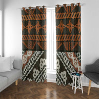 Bula Fiji Tapa Window Curtain Fijian Masi Vintage Vibes - Polynesian Pride