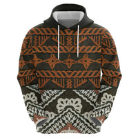 Bula Fiji Tapa Zip Hoodie Fijian Masi Vintage Vibes - Polynesian Pride