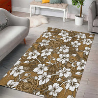 Kuvui Bula Fiji Area Rug Fijian Tapa Seamless Hibiscus - Polynesian Pride