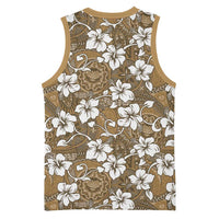 Kuvui Bula Fiji Basketball Jersey Fijian Tapa Seamless Hibiscus - Polynesian Pride