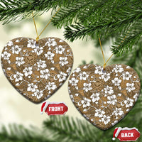 Kuvui Bula Fiji Ceramic Ornament Fijian Tapa Seamless Hibiscus - Polynesian Pride