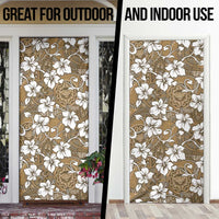 Kuvui Bula Fiji Door Cover Fijian Tapa Seamless Hibiscus - Polynesian Pride