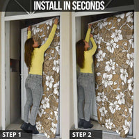 Kuvui Bula Fiji Door Cover Fijian Tapa Seamless Hibiscus - Polynesian Pride