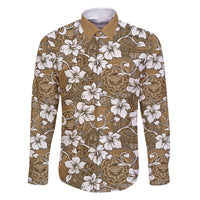 Kuvui Bula Fiji Family Matching Off Shoulder Short Dress and Hawaiian Shirt Fijian Tapa Seamless Hibiscus - Polynesian Pride