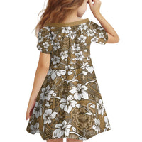 Kuvui Bula Fiji Family Matching Tank Maxi Dress and Hawaiian Shirt Fijian Tapa Seamless Hibiscus - Polynesian Pride