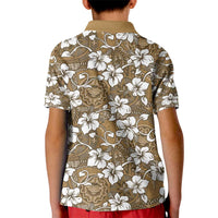 Kuvui Bula Fiji Kid Polo Shirt Fijian Tapa Seamless Hibiscus - Polynesian Pride