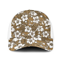 Kuvui Bula Fiji Mesh Trucker Cap Fijian Tapa Seamless Hibiscus - Polynesian Pride