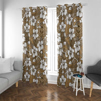 Kuvui Bula Fiji Window Curtain Fijian Tapa Seamless Hibiscus - Polynesian Pride