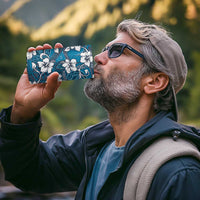 Karakarawa Bula Fiji 4 in 1 Can Cooler Tumbler Fijian Tapa Seamless Hibiscus - Polynesian Pride