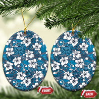 Karakarawa Bula Fiji Ceramic Ornament Fijian Tapa Seamless Hibiscus - Polynesian Pride