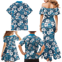 Karakarawa Bula Fiji Family Matching Mermaid Dress and Hawaiian Shirt Fijian Tapa Seamless Hibiscus - Polynesian Pride