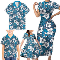 Karakarawa Bula Fiji Family Matching Short Sleeve Bodycon Dress and Hawaiian Shirt Fijian Tapa Seamless Hibiscus - Polynesian Pride