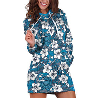 Karakarawa Bula Fiji Hoodie Dress Fijian Tapa Seamless Hibiscus - Polynesian Pride