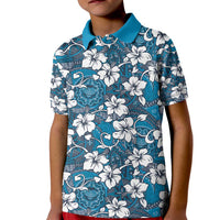 Karakarawa Bula Fiji Kid Polo Shirt Fijian Tapa Seamless Hibiscus - Polynesian Pride