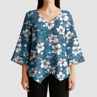 Karakarawa Bula Fiji Kimono Sleeve Blouse Fijian Tapa Seamless Hibiscus - Polynesian Pride